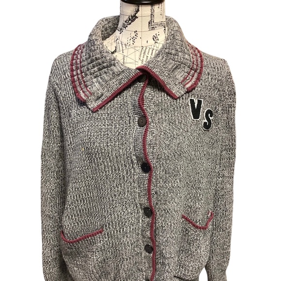 Victoria secret grey cardigan button sweater Large - Picture 1 of 5